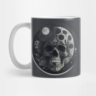 Moon skull with stars Mug